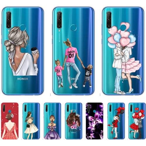 Silicon Case for Honor 20e Parent-child Family Soft 6.21inch Coque Phone Cases Protection Tpu Bumper Half-wrapped Back Cover