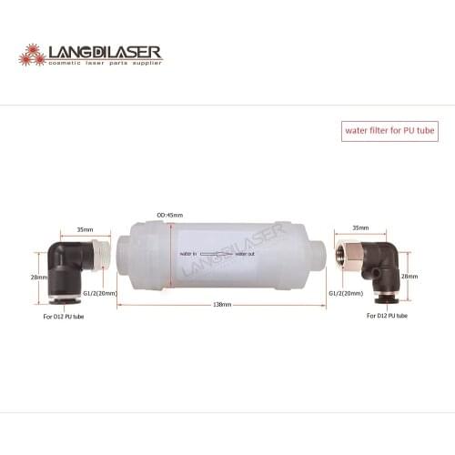 Diode laser system water filter for install D12 PU tube