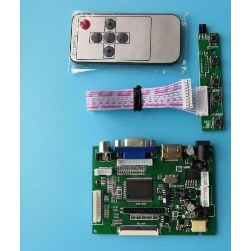 For 7.0" AT070TN94 800(RGB)×480 panel 50pin 2AV+ VGA LCD remote Driver Controller Board Kit monitor