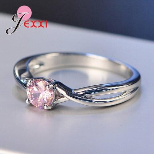 Fantastic 925 Sterling-Silver-Jewelry Rings High Standard Polishing Excellent Cutting Round Cubic Zircon Handmade Wedding Jewels