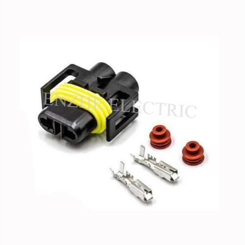 H11 Double slot/Single slot DJ9005-21/9006-11 hernia headlight socket waterproof HID 2 pin female male Connector automotive plug