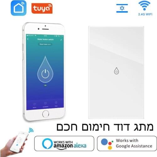 Smart Wifi Boiler Water Heater Switch 16A 3000W Israel IL Touch Panel Remote Voice Timer Works Alexa Google Home