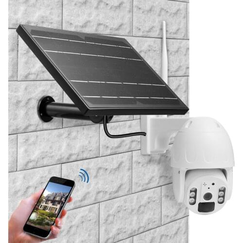 Solar Power 4G 3G LTE WiFi PTZ 1080P IP Camera 4X Zoom Cloud Wirefree Battery Powered PIR Motion Detection Colorful Night Vision