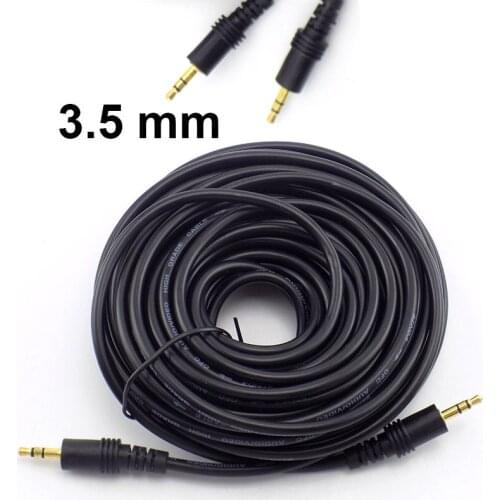 10M/15M/20M 3.5mm Male to Male Plug Audio Stereo Aux Extension Cable Jack Cord for TV Computer Laptop MP3/MP4