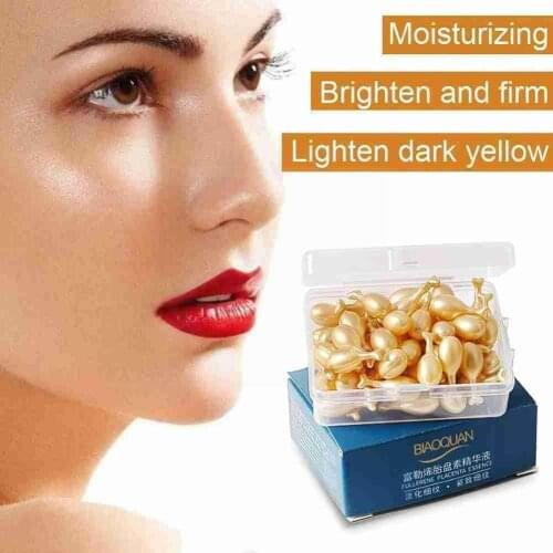Collagen Capsules Essence Fullerene Placenta Moisturizing Rejuvenation Skin Whitening Serum Capsules E0Z8