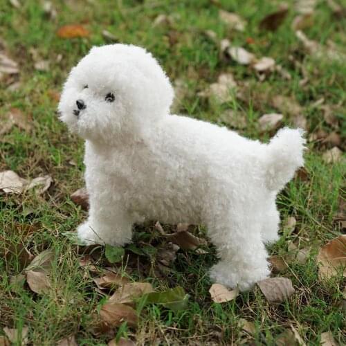 Cute Realistic Teddy Dog Simulation Toys Childrens Plush Gifts Toys For Kids White M7L9