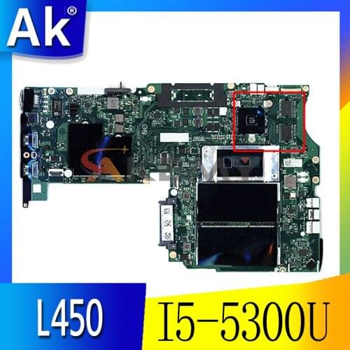 NM-A351 100% Test Work For Lenovo ThinkPad L450 Notebook Motherboard CPU I5 5300U DDR3 R5 M240 GPU