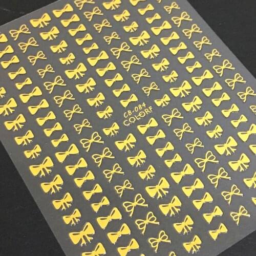 Newest CB 84 crown design 3D nail art sticker decal stamping back gule DIY nail decoration tools