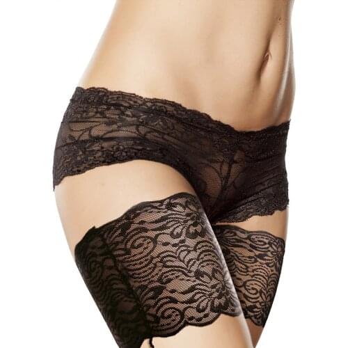 Solid Color Anti-slip Lace Stockings Elastic Lace Thigh Sleeves Anti-friction Invisible Silk Stockings Leg Straps