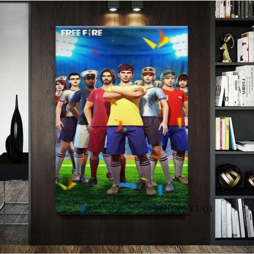 11STYLEAnime Poster Garena-Free Fire -Anime Canvas Poster Bedroom Decor Sports Landscape Office Room Decor Gift