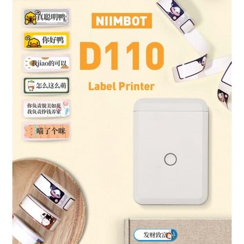 Niimbot D110 Portable Printer Mini Label Printer D110 Labeling Machine Wireless Bluetooth Label Maker Pocket Printer D11 Maker