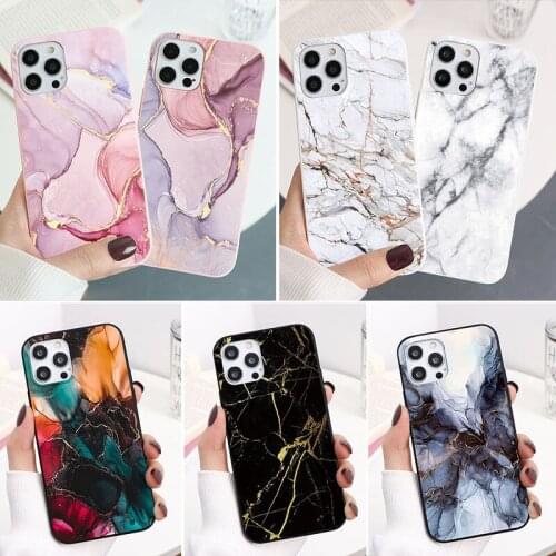 Luxury Marble Soft TPU Case For Xiaomi Poco X3 Pro NFC F3 Mi A3 Redmi Note 10 9 9S 9T 8T 8 9A 7A 7 10T Pro Lite Case Capa Cover