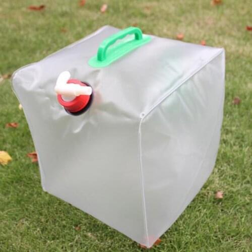 1PCS 10L / 20L Practical Environmental Protection Folding Drinking Water Bag Outdoor Camping Emergency Water Storage Container