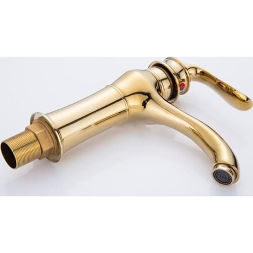 Basin Faucet Bathroom Sink Gold Faucet Single Handle Hole Faucet Basin Taps Grifo Lavabo Wash Hot Cold Mixer Tap Crane