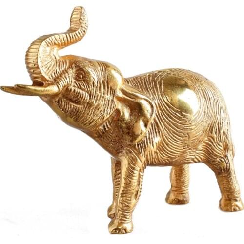 FENG SHUI HOME DECORATION CHINESE BRASS COPPER ELEPHANT STATUE FURNISHING ARTICLES MANUALIDADES SOUVENIRS