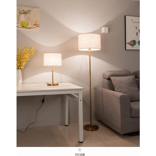 Cloth floor lamp simple room light golden hotel chandelier creativity