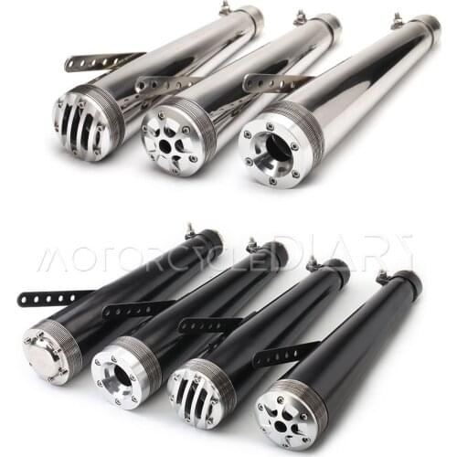 Can Laser Universal 38mm 40mm 43mm 45mm Motorcycle Muffler Exhaust Retro Vertical Back Bike Pressure Case GY6 CBR CBR125 CBR250