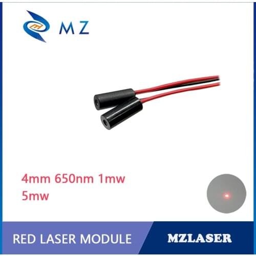 High-quality Class II 4mm 635nm 1mw 5mw Mini Dot Red Laser Module Industrial Grade APC Driving Red Laser Pointer