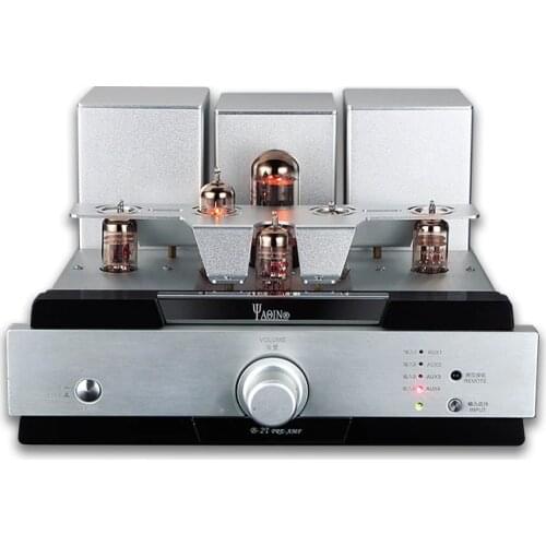W-010 YAQIN B-2T Vacuum Tube Preamp Pre-amplifier Preamplifier 5AR4*1 EL84*1 12AX7*2 12AU7*2 With remote control AC110~220V