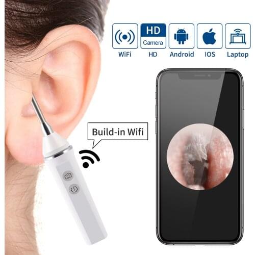 WiFi Visual Ear Endoscope HD 1080P 3.9mm Ear Spoon Ear Pick 6 LEDS Ear Cleaner Ear Wax Removal Visual Ear Mouth Nose Android iOS