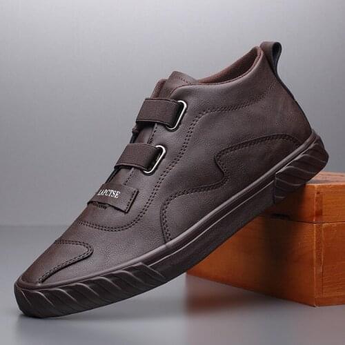 Suede Leather Men Boots Winter with Fur Super Warm Snow Boots Men Winter Work Casual Shoes Sneakers High Top Rubber Ankle Boots