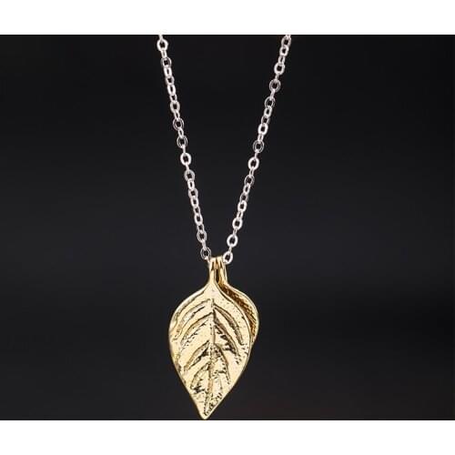 VLA 925 Silver Fashion Design Basil Leaf Necklace Women 2021 New Simple Temperament Leaf Necklace Jewelry Accessories