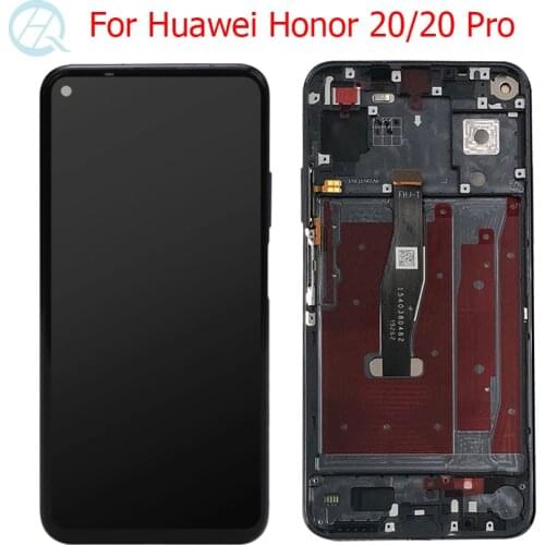 Original Honor 20 Display For Huawei Honor 20 Pro LCD With Frame Touch Screen 6.26" 20 Pro YAL-AL10/TL10 LCD Display Screen