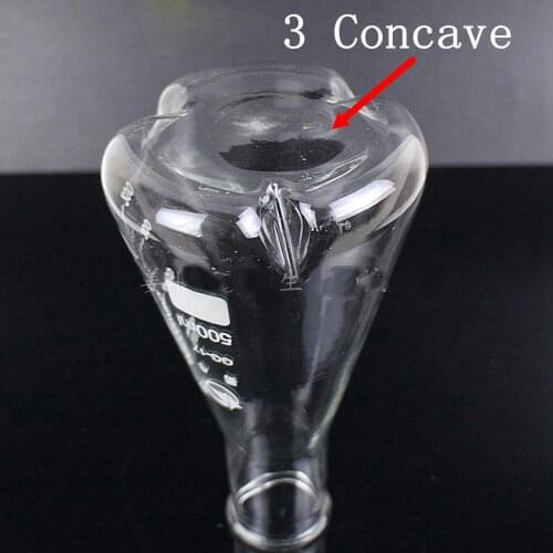 2000ml 3 Concave GG17 Glass Baffle Shake Conical Erlenmeye Flask Boro Glass Laboratory Glassware