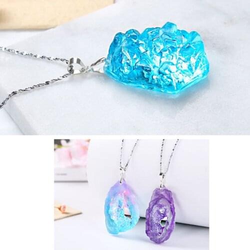 4Pcs DIY Natural Druzy Gem Resin Mold Quartz Rock Cluster Geode Druzy Gem Pendant Mold Resin Silicone Mould Jewelry Making Tool
