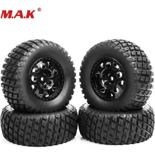 4pcs/set RC 1:10 short course truck tires&wheel 12mm hex fit for TRAXXAS SlASH car rim tires tyre
