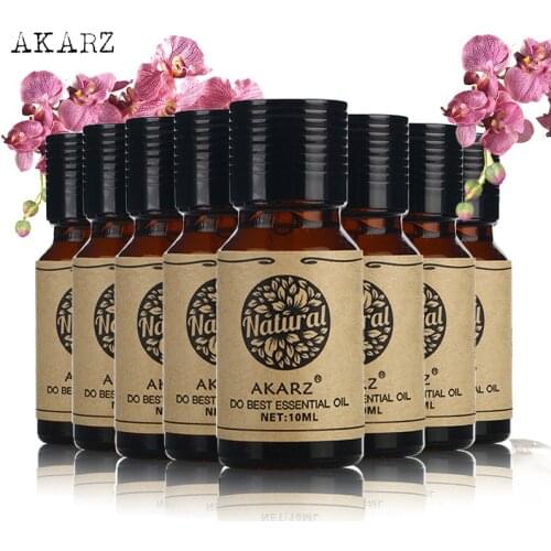 AKARZ value sets skin care Oregano+Jasmine+Eucalyptus+Tea Tree+Citronella+Musk+Rose+Cherry blossom essential Oils 10ml*8