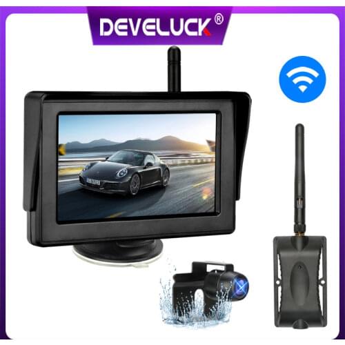 4.3" Car Monitor Wireless Signal Rear View camera Parking Rearview System Night Vision waterproof rear camera for Pickup Truck