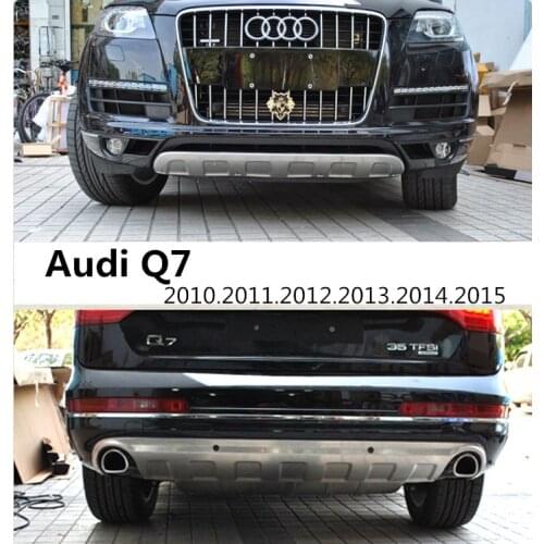 For Audi Q7 2010.2011.2012.2013.2014.2015 BUMPER GUARD Car BUMPER Plate High Quality Stainless Steel Front+Rear Auto Accessories