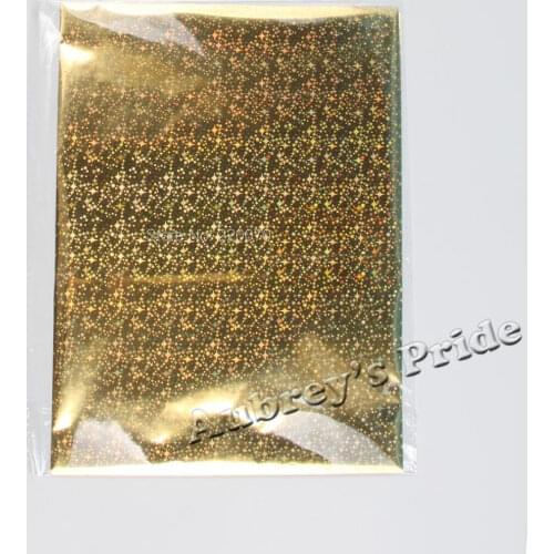 Free Ship 50Pcs Gold Starry Sky 20x29cm A4 Hot Stamping Foil Paper Laminator Laminating Transfere Laser Printer Business Card