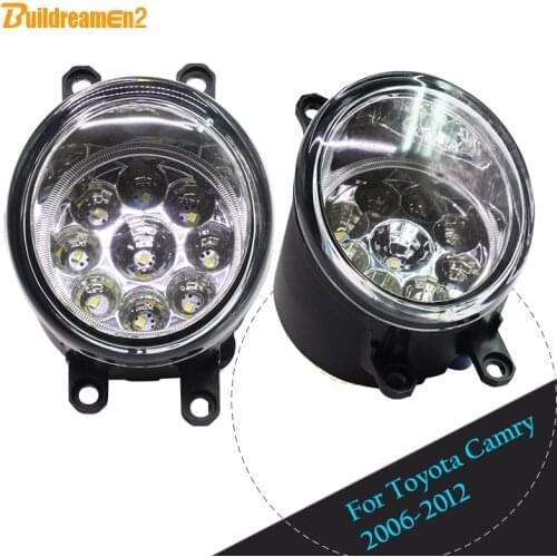 Buildreamen2 For Toyota Camry 2006-2012 H8 H11 Car LED Lamp Light Left + Right Fog Light White Yellow Blue Daytime Running Light