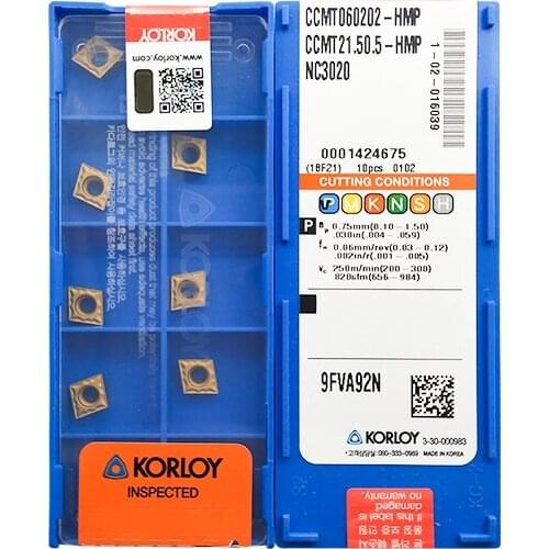 CCMT060202-HMP NC3020 100% KORLOY Original carbide insert with the best quality 10pcs/lot free shipping