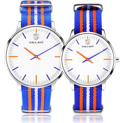 Wrist Watch Couple Watches Mens and Women Couple Pair Watches Ultra Thin Casual Classic Nylon Watch for His and Hers Lovers Gift
