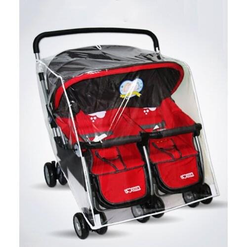 Universal Stroller Rain Cover Waterproof Transparent Raincoat for Stroller Wind Dust Shield for Baby Twins Stroller Pushchairs
