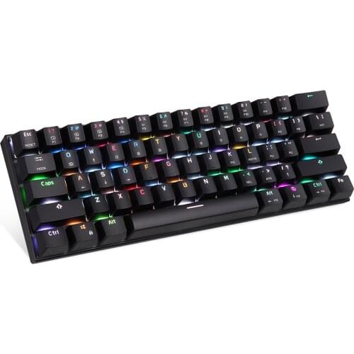 CK62 BT3.0 Wired RGB Mechanical Keyboard for Tablet Laptop Smartphone White&Red Shaft RGB Backlight Blue Red Axis Keyborad