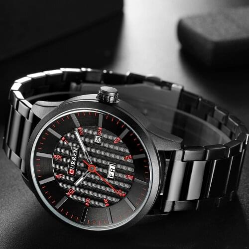 CURREN Fashion Quartz Men Watches Stainless Steel Strap Wristwatches Casual Calendar Man Watch Male Business Relogio Masculino