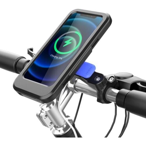 Bicycle Motorcycle Phone Holder Wireless Charging Waterproof Stand Bike Handlebar Mount Bracket For Cycling Bike Accessories