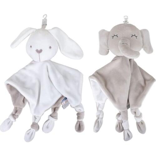 Baby Soother Appease Towel Soft Plush Animal Doll Teether Infant Stuffed Toys