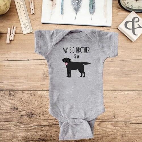 DERMSPE New Boys Girls Casual Summer Baby Boys Girls Short Sleeve Letter Printed Jumpsuit Romper Newborn Baby Clothes Gray