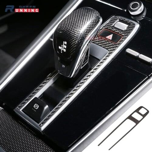 For Porsche Cayenne Panamera 971 Carbon Fiber P Button Gear Trim Frame Fit Panamera 971 Cayenne Accessories 2017 2018 2019 2020
