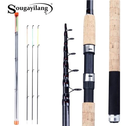 Sougayilang Feeder Fishing Rod 3.0/3.3/3.6m 6 Sections Telescopic Travel Spinning Pole Carp Feeder 60-180g Fishing Tackle Tools