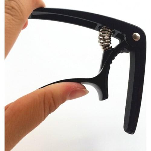 5Pcs Guitar Capo Black Single-Handed Change Key for Pulling Guitar Pins