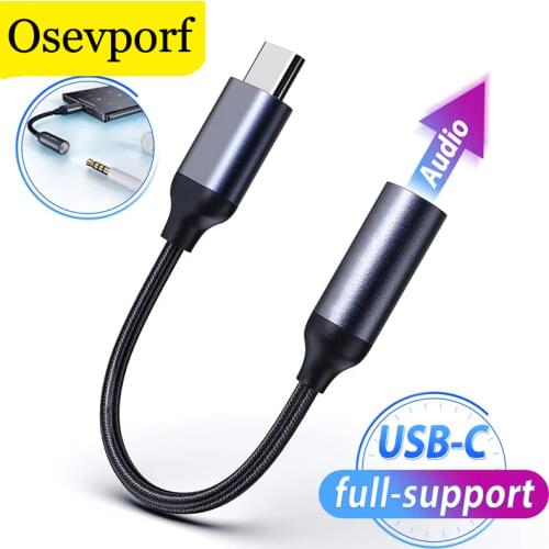 USB Type C to 3.5mm Earphone Cable Adapter 3.5mm Jack AUX Audio Cable Converter Wire for Xiaomi Redmi Huawei P30 3. 5 Jack Cord