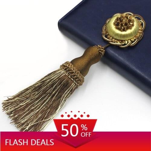 KONYOUNG Factory Wholesale Curtain Home Textile Accessories Curtain Fimbrilla SUNFLOWER Hanging Ball Pin Tassel