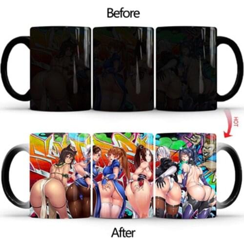 New 350mL Sexy Butt Coffee Mug Anime Game Milk Tea Heat Sensitive Mug 2Styles Changing Color Magic Mug Best Gift for Your Friend