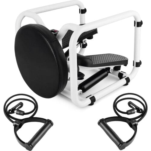 Multifunctional Fitness Equipment Home Mini Twist Stepper Electronic Display Exercise Workout Chair Seat with Resistance Bands